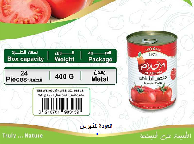 معجون الطماطم 400غ